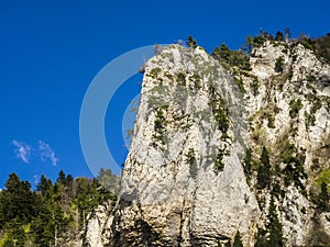 Landscape of south of France, Rochecolombe, Drome, Rhone, Alps