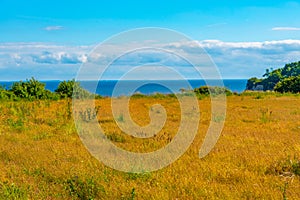 landscape of Stevns Klint in Denmark