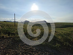 landscape with stones in the background photo