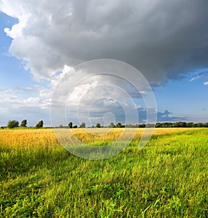 Landscape with storm clouds