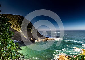 Landscape at the Storms River Mouth at the Indian Ocean