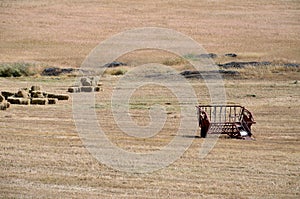 Landscape with straw bales