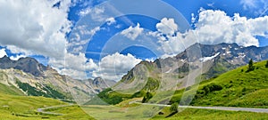 Landscape of summer mountains in sunny weather