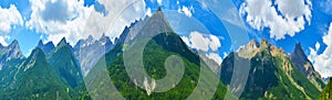 Landscape of summer mountains in sunny weather