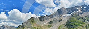 Landscape of summer mountains in sunny weather