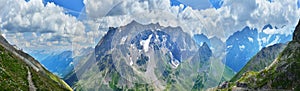 Landscape of summer mountains in sunny weather