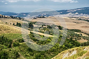 Summer landscape near Volterra, Tuscany