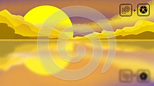 landscape sun on the beach