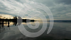 Landscape at sunrise on Lake Maggiore