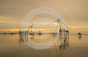 Landscape sunrise time from phattalung prefecture , Thailand