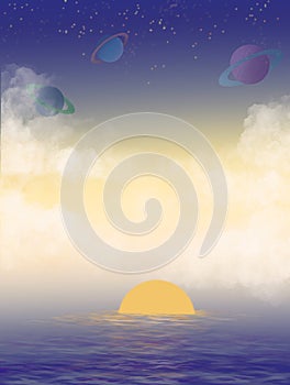 Landscape Sunset Background,beach landscape,