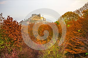 Deva hill citadel at the sunset