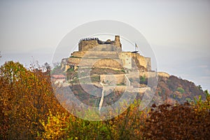 Deva hill citadel at the sunset