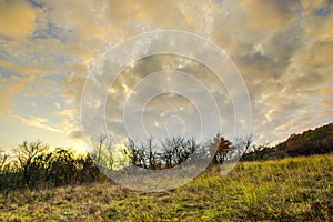 Deva hill citadel at the sunset