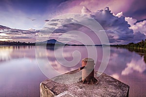 Landscape sunset Sungai Kapuas Kalimantan barat