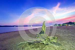 Landscape sunset Sungai Kapuas Kalimantan barat