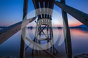 Landscape sunset Sungai Kapuas Kalimantan barat