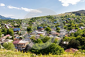 Landscape of Surami, small town (daba) in Georgia, Shida Kartli region