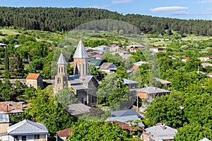 Landscape of Surami, small town (daba) in Georgia, Shida Kartli region