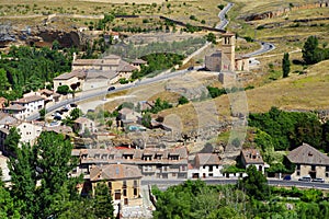 Landscape of the surroundings of Segovia. The Church of la Vera Cruz - the ancient templar church. photo