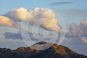 Landscape in susnset, Calabria, Italy