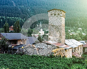 Landscape with Svan tower