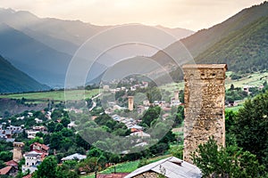 Landscape with Svan tower