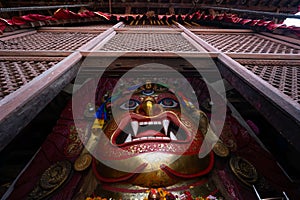 A landscape of Swet Bhairav at Kathmandu Durbar Square, Nepal