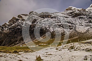 Landscape of the Swiss Alps in the fall