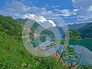 Landscape of Taiwanese Mountain & Lake photo