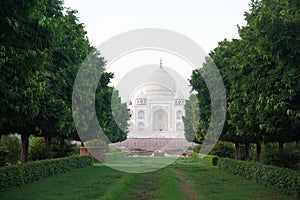 Landscape of Taj Mahal from Mehtab Bagh