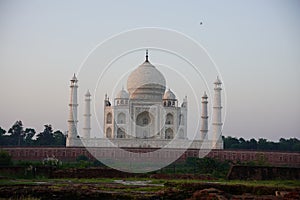 Landscape of Taj Mahal from Mehtab Bagh