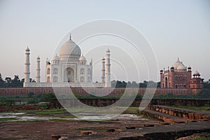 Landscape of Taj Mahal from Mehtab Bagh