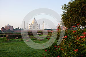 Landscape of Taj Mahal from Mehtab Bagh