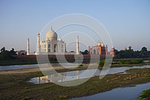 Landscape of Taj Mahal from Mehtab Bagh