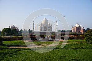 Landscape of Taj Mahal from Mehtab Bagh