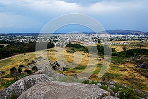 Landscape of Tandil city and the surrounding hills