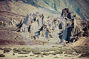 Landscape in Teide National Park, Canary Island Tenerife, Spain