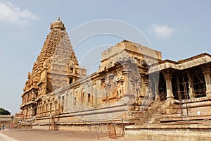 Landscape of Thanjavur Brihadisvara Temple in Tanjore Tamilnadu , India