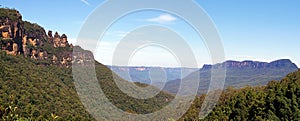 Landscape of the Three Sisters in Bluemountains National Park, Australia