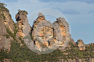 Landscape of The Three Sisters rock formation in the Blue Mountains of New South Wales Australia