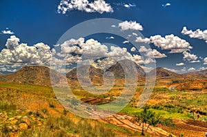 Landscape to Andringitra mountain range , Ihosy, Madagascar photo