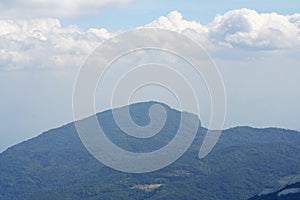 Landscape top of mountains and sky with cloudy