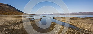 Landscape with Tornetrask lake, Norrbotten, Sweden