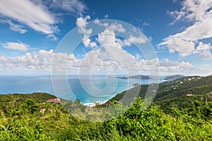 Landscape of Tortola in British Virgin Island BVI, Caribbean