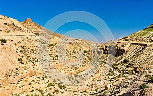 Landscape at Toujane, a Berber mountain village in southern Tunisia