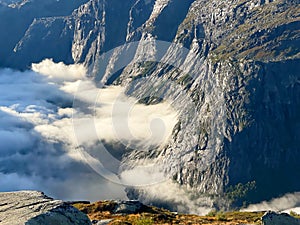 The landscape towards Trolltunga in Norwa