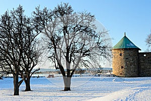 Landscape with the tower of Oslo Fortress