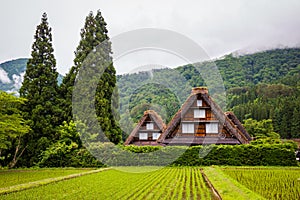 Landscape Traditional and Historical Japanese village Shirakawago in Gifu Prefecture Japan, Gokayama has been inscribed