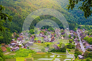 Landscape Traditional and Historical Japanese village Shirakawago in Gifu Prefecture Japan, Gokayama has been inscribed